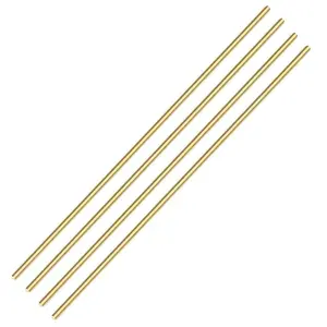 4 count 8mm/ 5/16 Inch Brass Rod Brass Round Stock Lathe Bar Stock Kit Solid Brass Rod Stock, 8mm/ 5/16 inch Diameter 12 Inch in Length