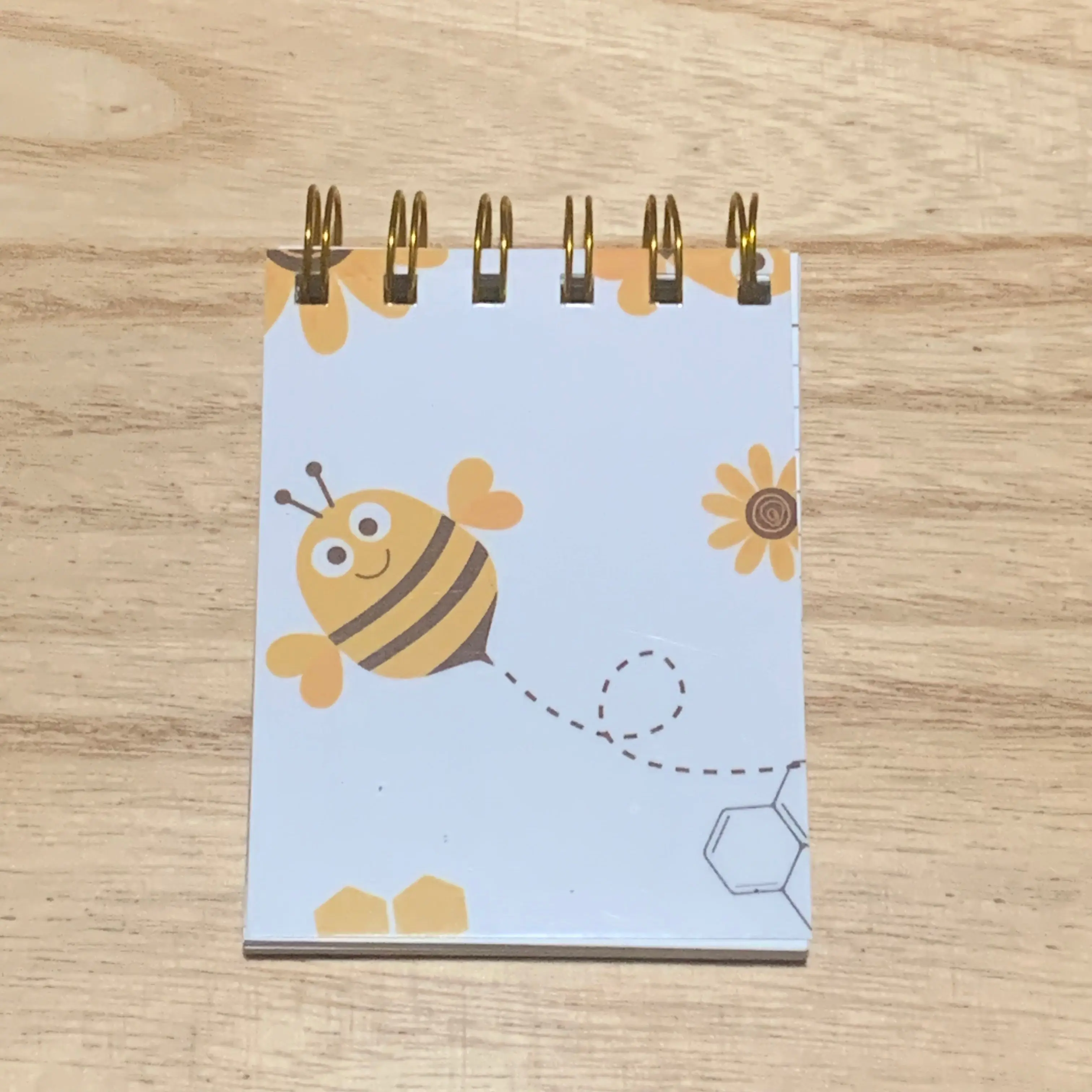 Mini Pocket Notebook - Happy Bumble Bees - 3" x 4"