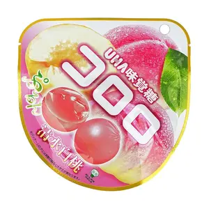 UHA Mikakuto Japanese White Peach Gummy Candy - Real Fruit Juice, 40g Pack UHA Mikakuto Japanese White Peach Gummy Candy - Real Fruit Juice, 40g Pack