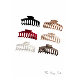 The Flex Hold Claw Clip - Oversized Flexible Hair Clip for Secure Ponytail & Half-Up Styles - Comfortable All-Day Wear - Neutral & Statement Shades Available