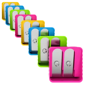 Handheld Pencil Sharpeners - Double Hole For Pencil And Crayon, Assorted Colors