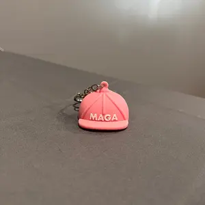 Trump 2024 Make America Great Again Maga Hat Keychain - Pink, Perfect Accessory for Your Keys