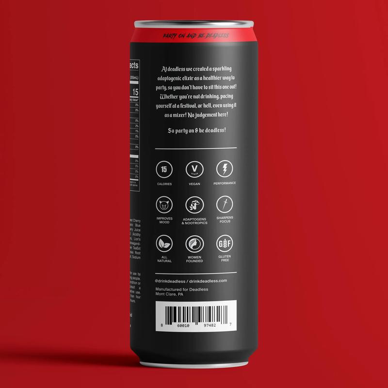 Bloody Berry 4-pack Adaptogens + Nootropics Sparkling Elixir All Natural