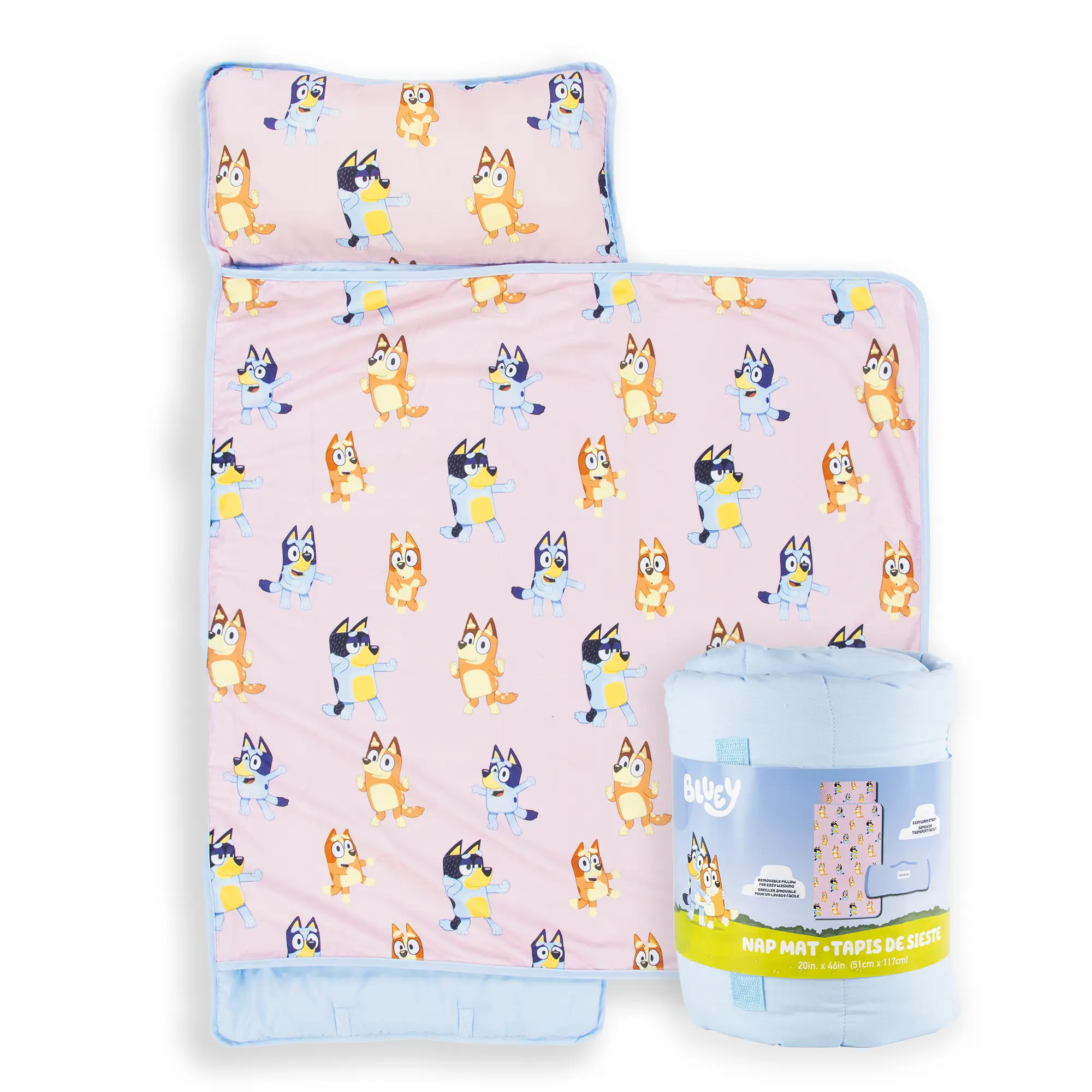 Jay Franco Bluey Kids' Bedding Nap Mat - Travel, Dorm Use, Fun Holidays Soft Furnishings Textile Mat
