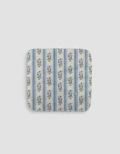 Blue Bouquet Stripes Dishcloth Set - Double-Sided Print Quick-Dry Kitchen Cleaning Cloth