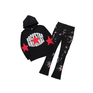 States 2.0 Black/Black Hoodie/Stacked Flare Jean Set States 2.0 Black/Black Hoodie/Stacked Flare Jean Set