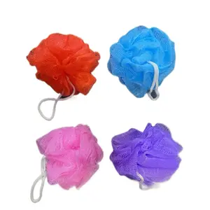 Mini Bath Sponge Set 4 Pieces in Vibrant Colors for Gentle Exfoliation and Cleaning
