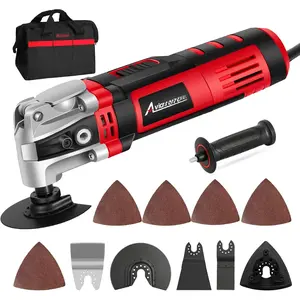 Oscillating Tool, 3.5-Amp Oscillating Multi Tool with 4.5? Oscillation Angle, 6 Variable Speeds and 13 count  Accessories, Auxiliary Handle and Carrying Bag