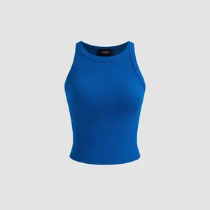 Cider [3 colors, size 2-10] Cotton-blend Round Neckline Solid Tank Top