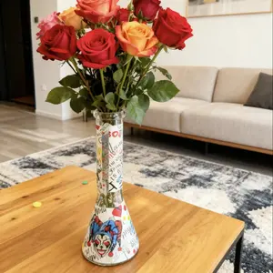 High Borosilicate Glass Vase, Reusable Glass Flower Vase, Easy to Clean, Handmade, Direct Factory Sale, 1 Piece
