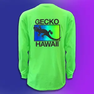 Neon Drift- Tidal Twist Neon Green Long Sleeve Tee