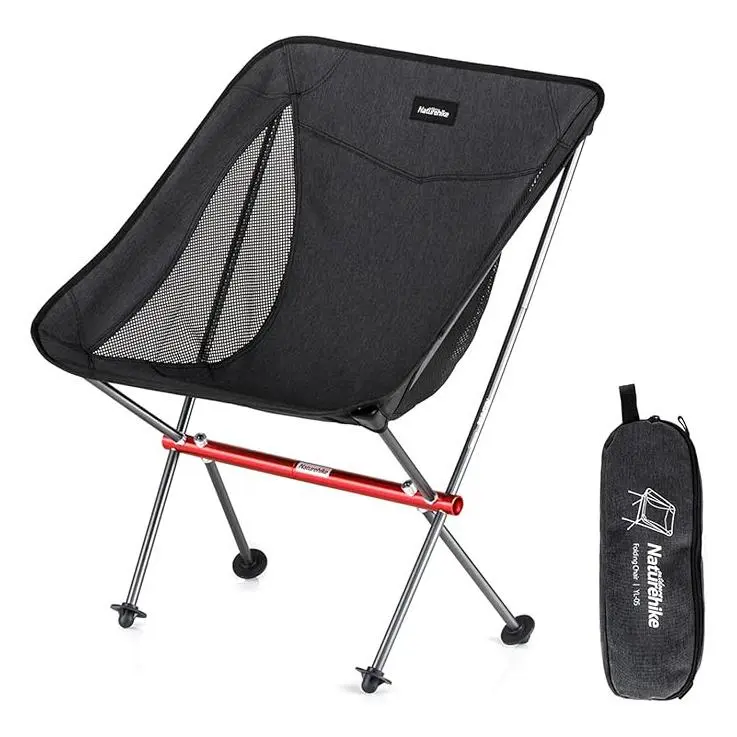 Naturehike L04 Ultralight Camping Chair with All-Aluminum Frame&Storage Bag–Portable, Compact Backpacking Chair, Easy Setup, 330 lbs Capacity camp