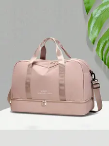 Portable and versatile texture crossbody bag, retro letter casual personalized travel bag, stylish large capacity daily shoulder bag, suitable for short distance travel, fitness, yoga and sports, Casual lightweight bag