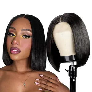 10Inch Bob Wig Human Hair 150 Density 13x4 HD Lace Frontal Short Straight Bob Wigs Human Hair Pre Plucked with Baby Hair Straight Bob Frontal Wigs For Women summerwins