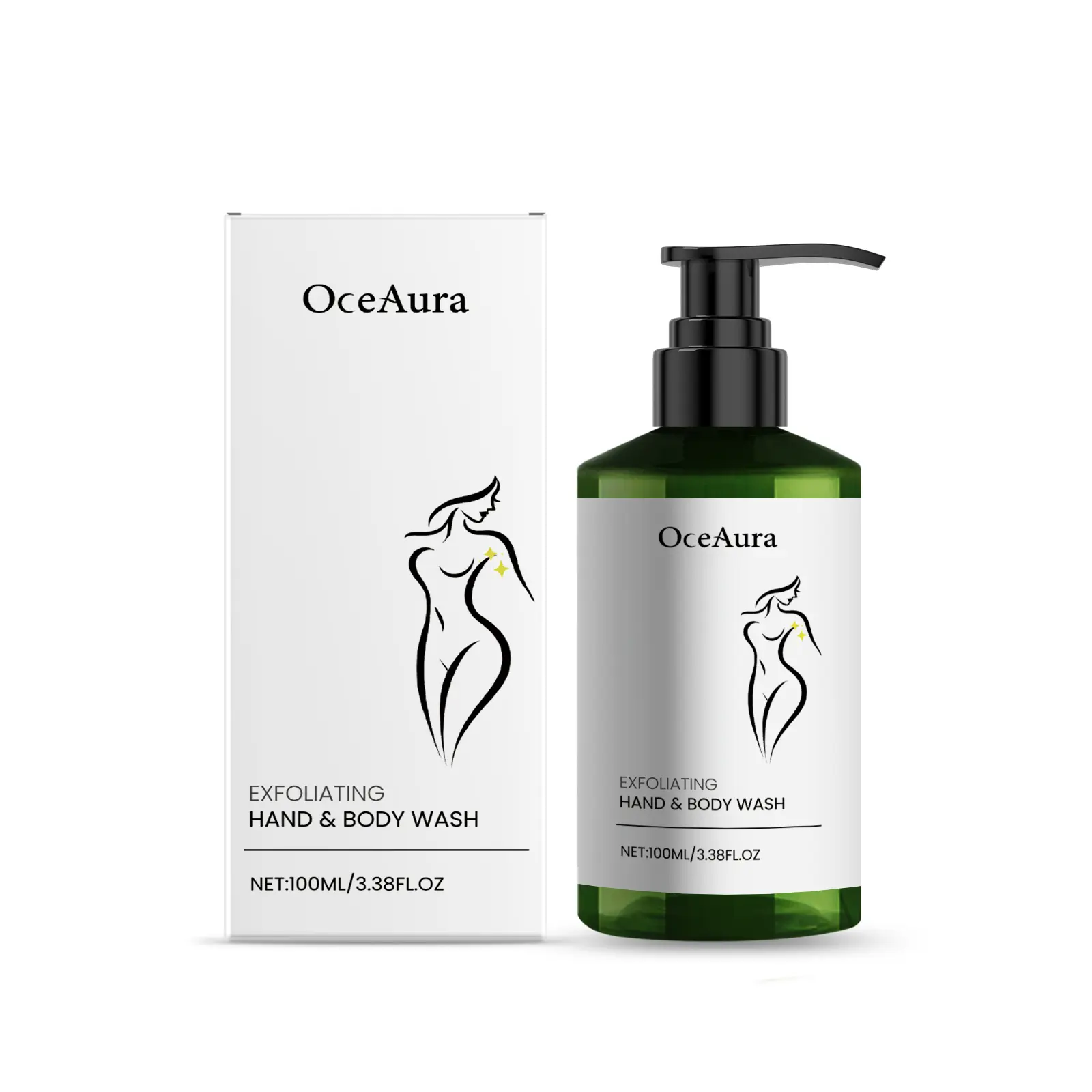 OceAura Gentle Exfoliating Body Wash Cleanses, Hydrates, Refreshes And Moisturizes Tender Skin