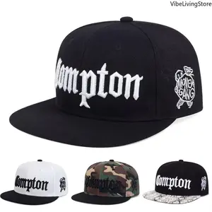 Compton Embroidered Snapback Baseball Cap - Casual, Fashion Accessory for Commute, Party, Prom