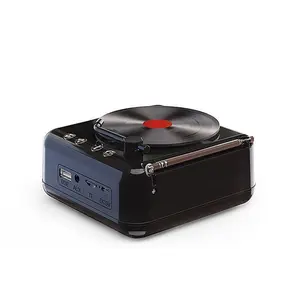 Bluetooth speaker, small CD vinyl record player, mini retro audio system, birthday gift for girlfriend or best friend