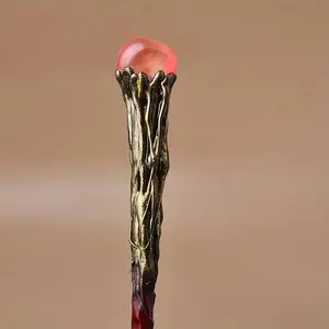 Natural Crystal Magic Wand, 1 Count Stylish Magical Cosplay Accessory for Birthday Parties, Perfect Gift for Witch and Wizard Series Lovers, Masks, Halloween