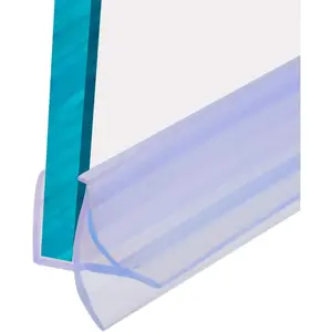 Glass Door Bottom Seal, Cutable  Strip for 5/16" Glass, 27.5" Length, Shower Door Sweep Stop Shower Leaks