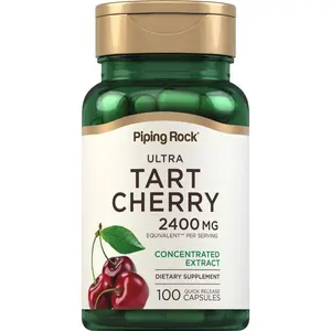 Piping Rock Tart Cherry Capsules | 2400 mg | 100 Count | Concentrated Extract | Non-GMO, Gluten Free Supplement