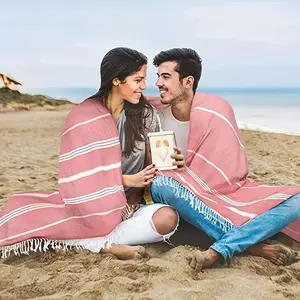 Oversized Turkish Beach Towel 39.3x70.8in, Sand Free Quick Dry Absorbent Breathable Towel for Swim Gym Camping, Ideal for Beach Trips & Outdoor Adventures Travel Towels