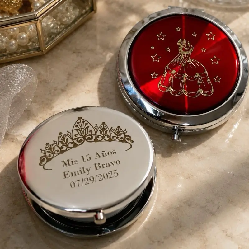 12pcs compact mirrors quinceañera party Favors