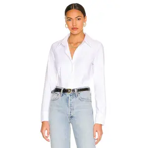Commando Classic Button Down Bodysuit in White