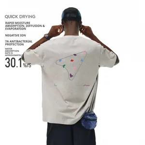 FPA Men’s Oversized Cooling Tshirt – Quick Dry, Crew Neck, Summer Outdoor Matching Couple Tee Casual Crewneck