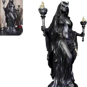 Modern Hecate Goddess Statue, Greek Mythology Sculpture, Night Witch Magic Godess, Home Decor Art Piece