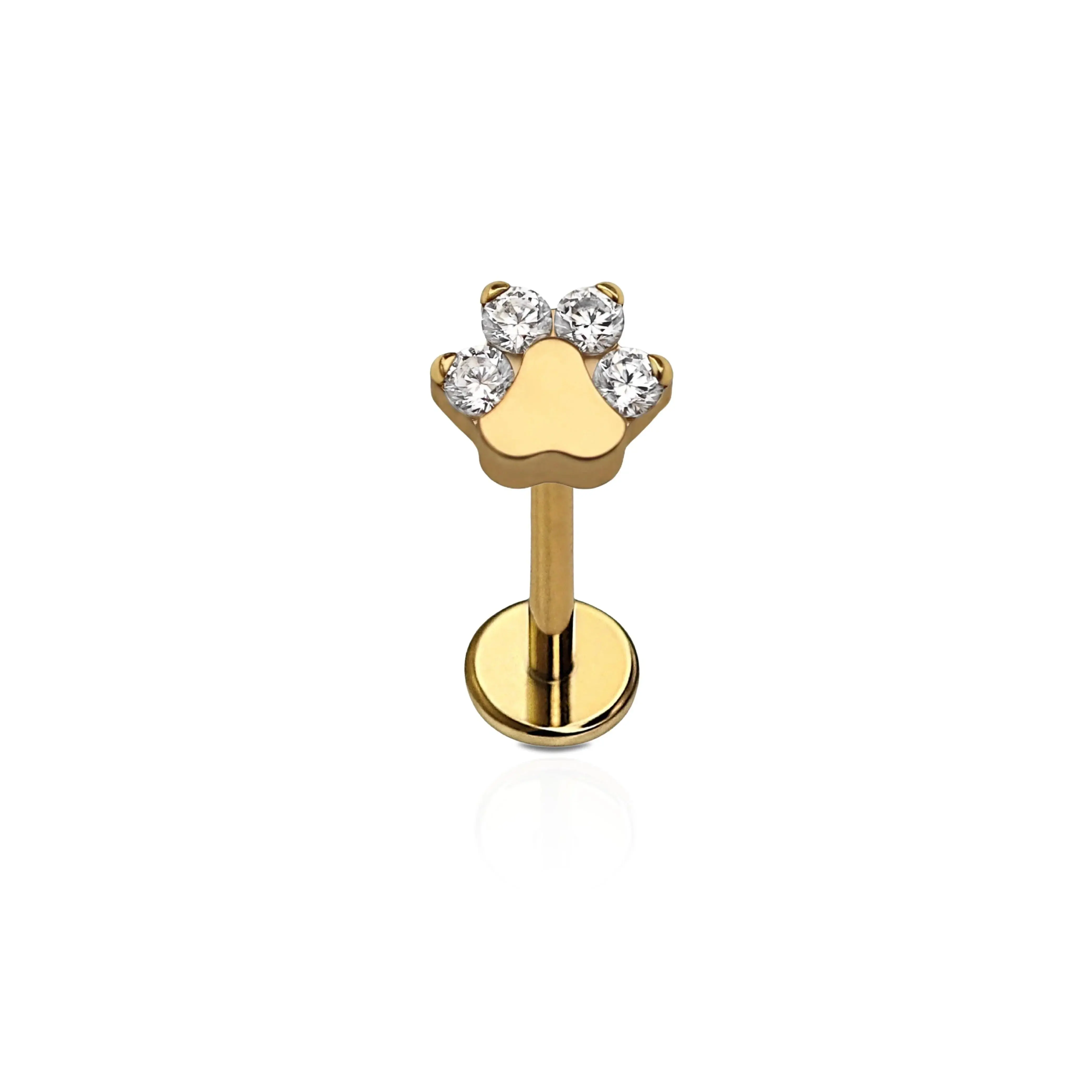 Paw Flat Back Stud Paw Flat Back Stud