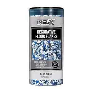 212 MAIN 1-Part Water Resistant Flat Sheen Concrete Masonry Decorative Flakes & Concrete Chips, Flat Blue Blend, 10 oz, for Indoor Use
