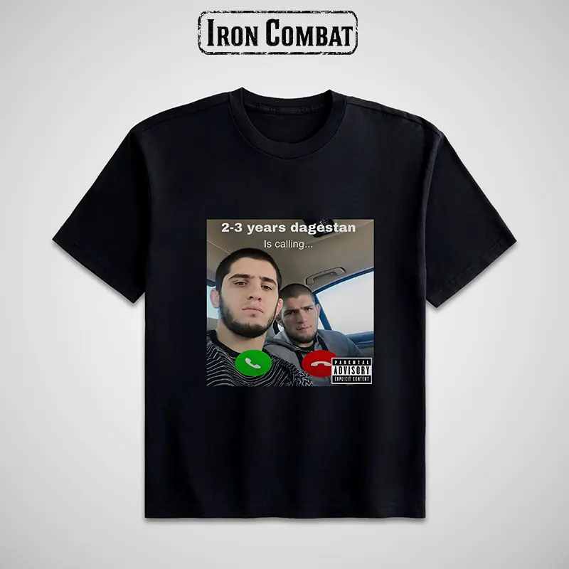 Iron Combat 2-3 Years Dagestan Islam & Khabib Tee, UFC Meme Graphic Tee, UFC MMA Shirt, Gift for Fighters, Sports Apparel Cotton Tee, UFC Merch, Vintage Casual Style Gift Gift For Men