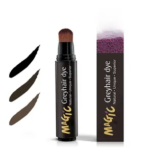Gowwim Magic Greyhair Dye Pen - Black Semi-Permanent Hair Color for Easy Root Concealer with Natural Ingredients & Gentle Formula