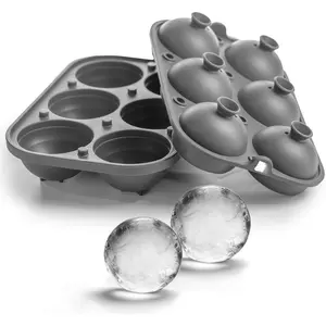 Sphere Ice Mold - Ball Ice Cube Tray for Whiskey, Slow-Melting, 100% Silicone, No-Plastic, Easy Release, Ideal for Gifting and Elevating Cocktails Utensils Flexible