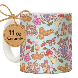 Cottagecore Mushroom Ceramic Coffee Mug, Cottagecore Funny Ceramic Accent Coffee Mugs - Perfect Gift for Any Occasion