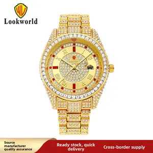 LOOKWORLD factory direct brand diamond-set fashion classic watch women's watch retro diamond watch large dial