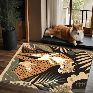 Velvet soft and comfortable patterned printed carpet, suitable for multiple scenarios, available in various sizes, soft and non-shedding.