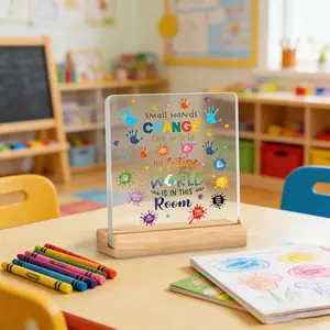 Acrylic Desktop Decoration Ornament, New Zealand Pine Material, Ideal Gift for Teachers & Students, Perfect for Kindergarten Classrooms