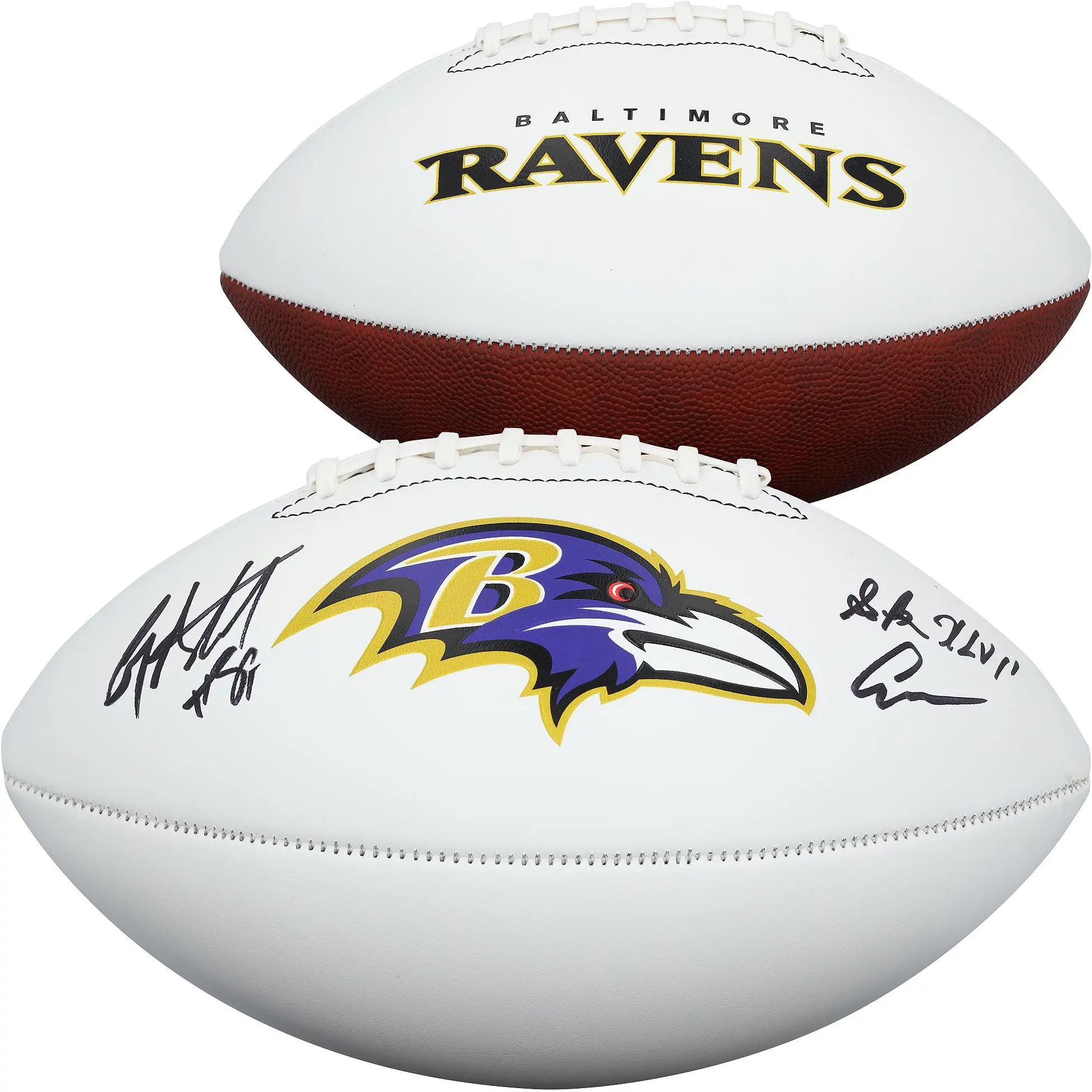 Anquan Boldin Baltimore Ravens Autographed Franklin White Panel Football with "SB XLVII Champs" Inscription - Fanatics Authentic Certified