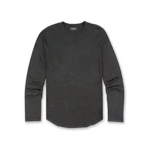 Tri-Blend L/S Scallop Crew | Black