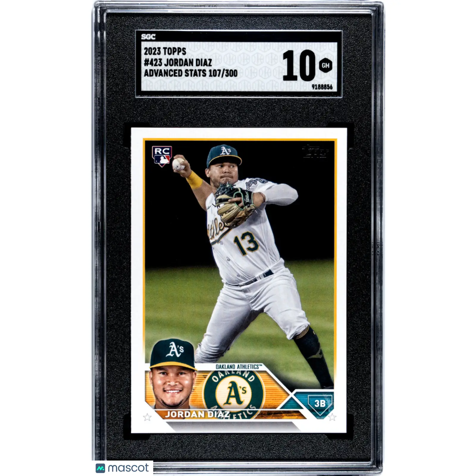 Jordan Diaz SGC 2023 Topps #423 Advanced Stats 107/300 Baseball 10