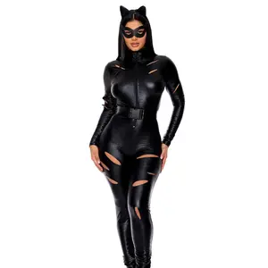 Distressed Feline Comic Book Character Costume