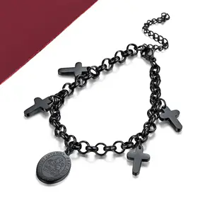 FaithHeart Saint Anthony Stainless Steel Pendant Bracelet