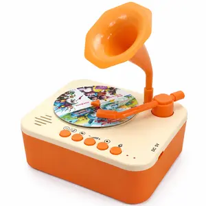 Kids Record Player Story Toy, Toddler Music Player with 56 Stories, 36 Songs, 14 Classical Music & DIY Cards, Interactive Learning Phonograph Gift for Kids Ages 3+