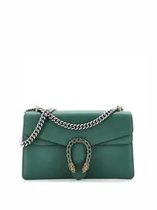 Pre-owned GUCCI Leather Crossbody Bags Dionysus Chain Crossbody Bag Mini Green