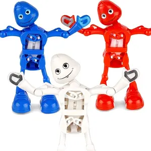 1pc Realistic Dancing Robot, Wind-Up Spring Design, Funny Split Pose, Fun Swinging Ornament, Creative Holiday Gift