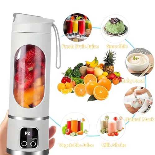 Portable Ultimate Blender! USB Rechargeable & Compact for Smoothies On-The-Go - Perfect Travel, Back To School & Gym! Leak Proof Design, Makes Shakes & Baby Food in Seconds cup juicer rechargeable mini blender vegetable