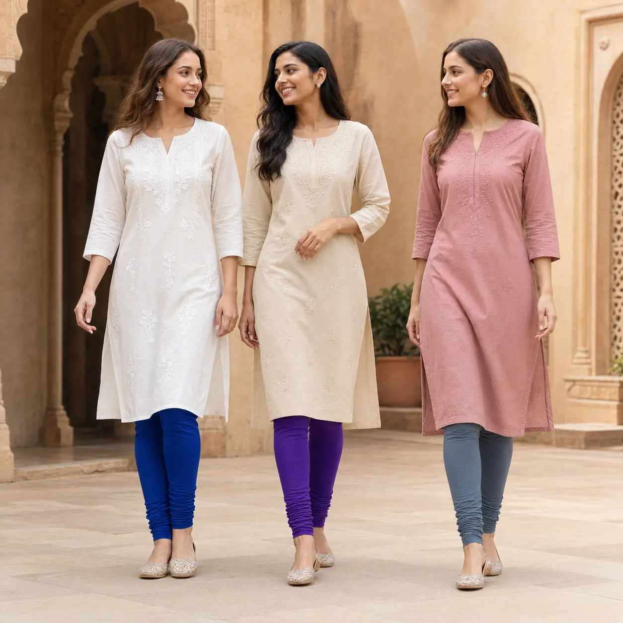 Women’s Traditional Indian Cotton Churidaar Leggings