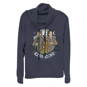Junior's Scooby Doo Super Ruh-Roh Cowl Neck Sweatshirt