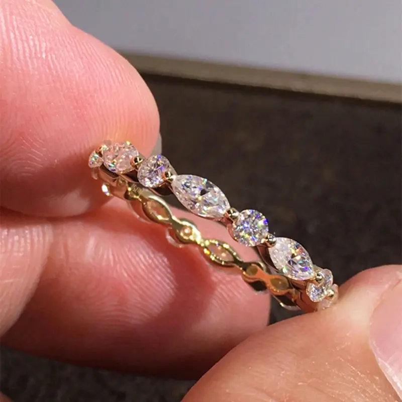 1 PC Romantic Cubic Zirconia Ring For Women For Valentine's Day Gift Wedding Anniversary Party Jewelry